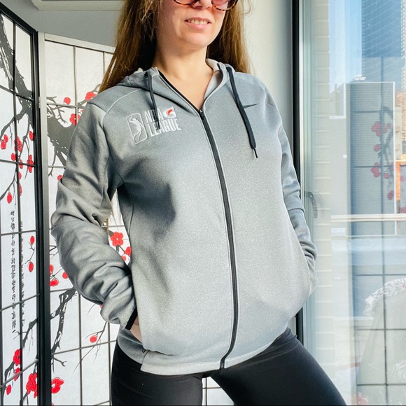 Nike NBA League Nike Hood Ribbed Textured Fleeced Jacket - Picture 11 of 17